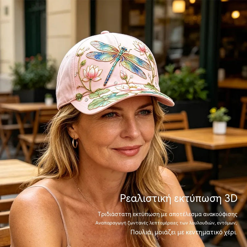 🧢Ένα κομψό και υψηλής ποιότητας καπέλο, με τεχνολογία τρισδιάστατου κεντήματος, με προστασία από τον ήλιο και λειτουργίες σκίασης.