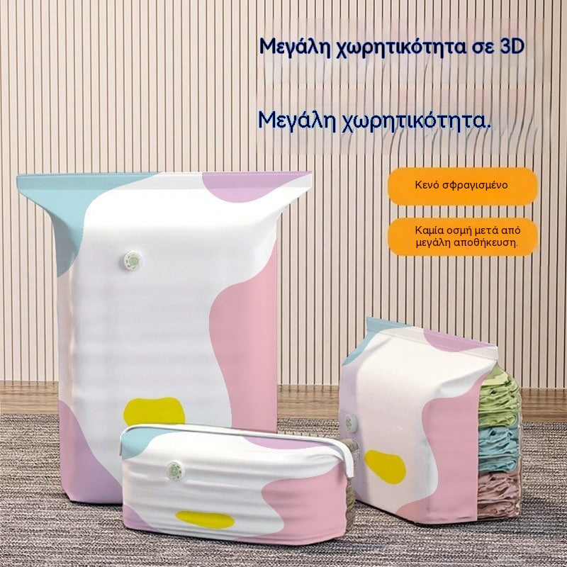🧳【Σετ 5 τεμαχίων】💨 Μεγάλη, συμπιέσιμη τσάντα αποθήκευσης κενού αέρος: δεν απαιτείται αντλία, στεγανή και ιδανική για εξοικονόμηση χώρου στις βαλίτσες και στο σπίτι ✈️