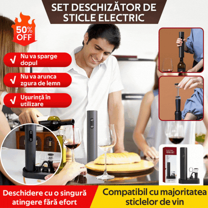 Ηλεκτρικό Σετ ανοιχτήρι κρασιού🍷【Το τέλειο δώρο για κάθε περίσταση】Ένα υπέροχο δώρο για κάθε λάτρη του κρασιού στη ζωή σας