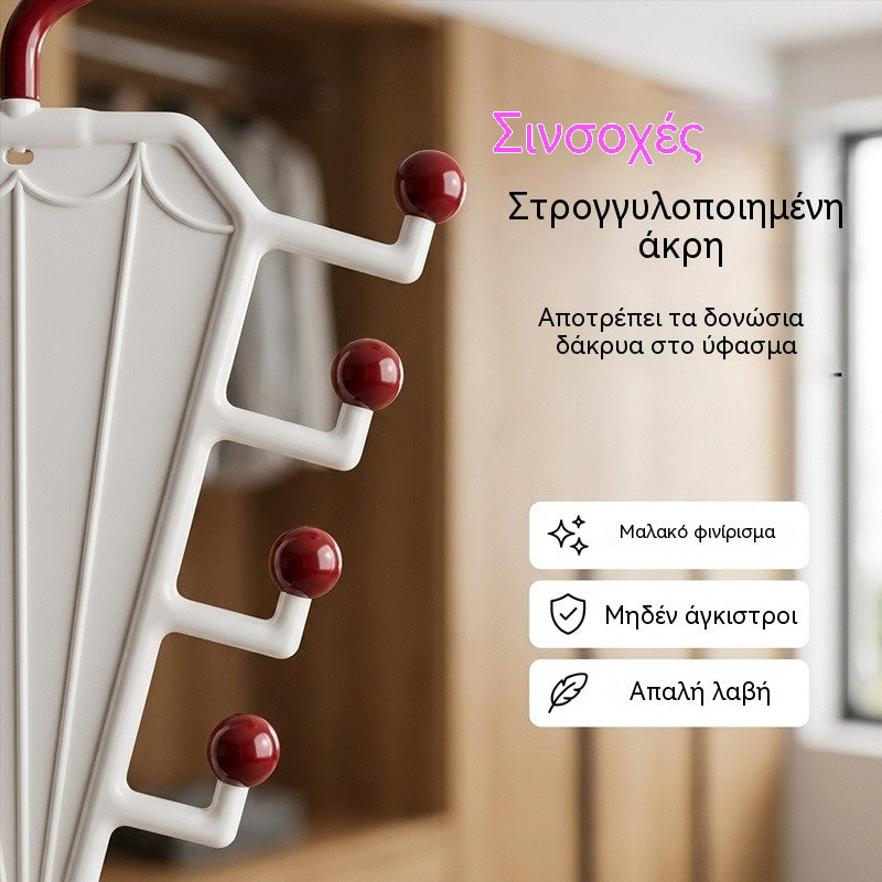 🔥🔥【Συσκευασία 6 τεμαχίων】👔👚Πολυλειτουργικό ράφι με γάντζους σε σχήμα V και δύο πλαϊνά.