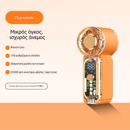 Μικρός φορητός ανεμιστήρας με υψηλή ταχύτητα και μεγάλη διάρκεια ζωής.