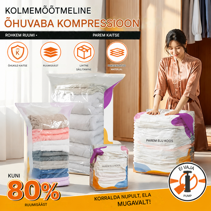 ⏳ Ajutiselt piiratud pakkumine 🔥【4 tk komplekt】 Pumbata vaakumkompressioonkotid, tolmukindlad hoiukotid