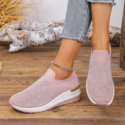 【37-44】👟Γυναικεία αθλητικά παπούτσια με πεταλούδες και στρας - αστράφτουν με κάθε βήμα ✨