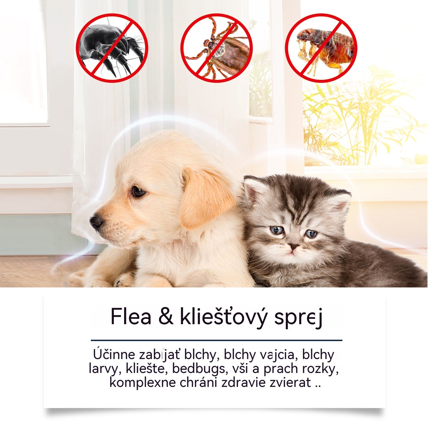 🐱✨【Kúpte 1, získajte 1 zadarmo】🍃 Prírodný sprej proti blchám a kliešťom pre psy a mačky 🐾 🐶