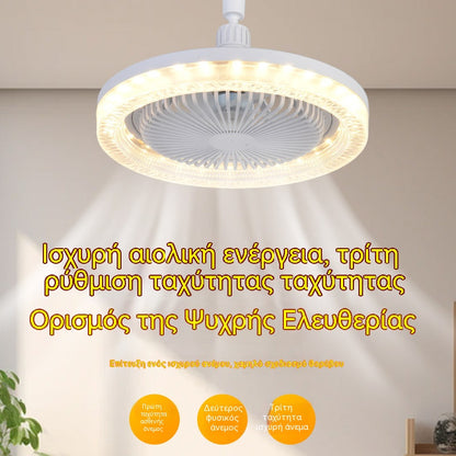 Ρυθμιζόμενος φωτισμός ανεμιστήρα 2 σε 1 με σίγαση και τηλεχειριστήριο