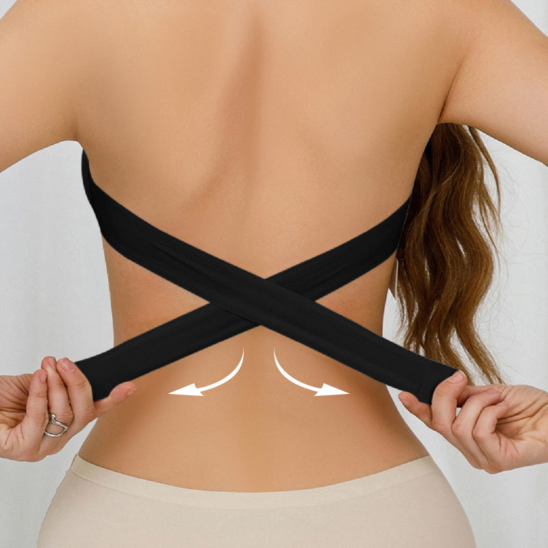 🔥ΈΚΠΤΩΣΗ 50%👙【Αγοράστε 1 Πάρτε 1 Δωρεάν】Γυναικείο σουτιέν χωρίς τιράντες με αντιολισθητικό σταυρωτό κούμπωμα