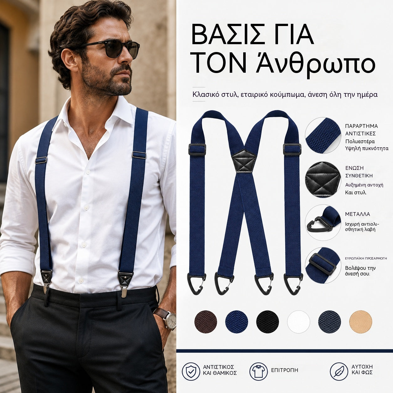 📢📢50% ΕΚΠΤΩΣΗ! 🧷Ανδρικοί κορσέδες με σταυρωτή πλάτη και κλιπς🧷