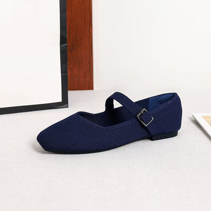 👞 ΠΕΡΙΟΡΙΣΜΕΝΗ ΔΙΑΡΚΕΙΑ ΕΚΠΤΩΣΗΣ 50%! ✨ Αεριζόμενες μπαλαρίνες με τετράγωνη μύτη – Πλεκτές, ελαφριές, άνετες 👣