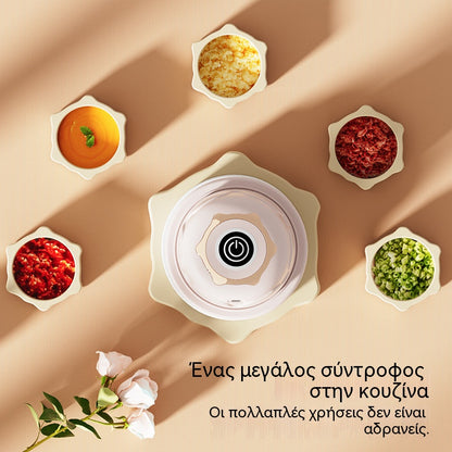 🧅🌶️Αποτελεσματικός και ασύρματος μίνι ηλεκτρικός κόφτης τροφίμων