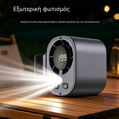 🌀❄Νέος ανεμιστήρας USB υψηλής χωρητικότητας με ψηφιακή οθόνη LED για χρήση στο αυτοκίνητο και σε εξωτερικούς χώρους
