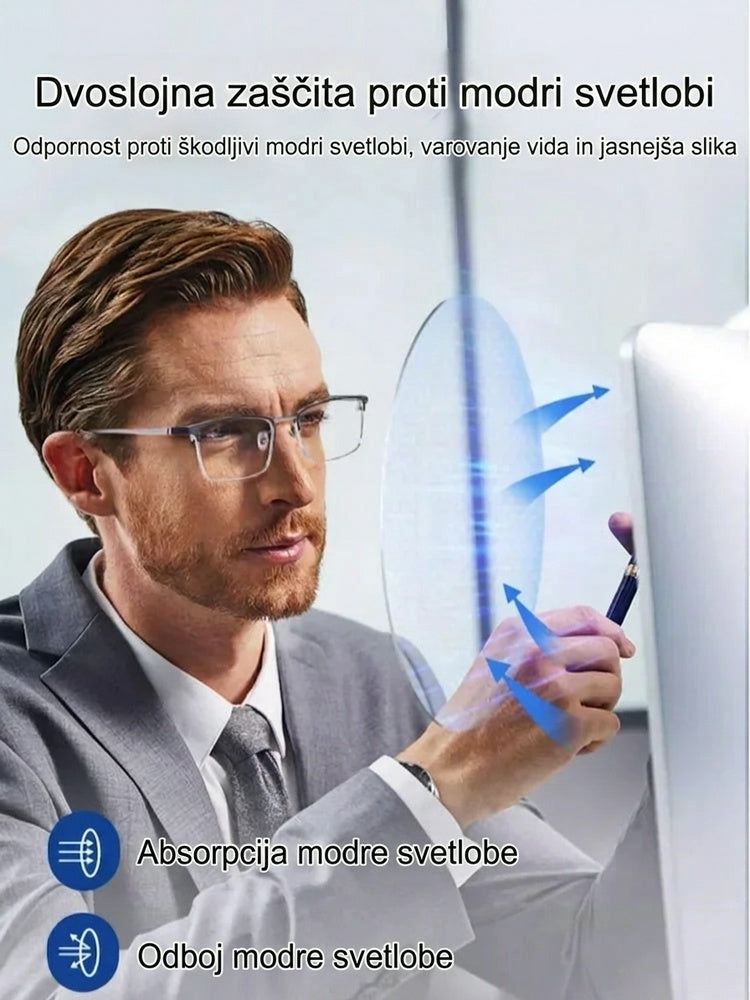 Pametna očala z avtomatskim zoomom proti modri svetlobi