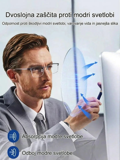 Pametna očala z avtomatskim zoomom proti modri svetlobi
