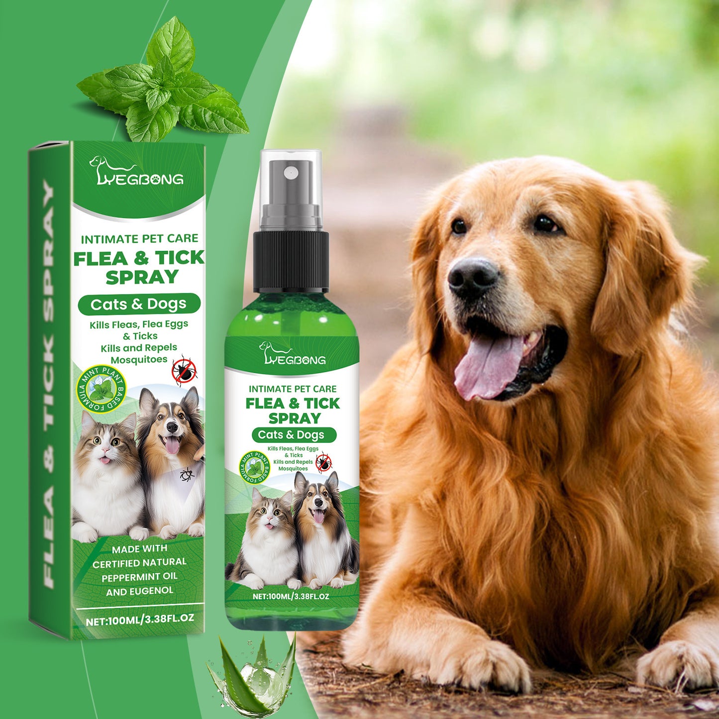 🐱✨【Kúpte 1, získajte 1 zadarmo】🍃 Prírodný sprej proti blchám a kliešťom pre psy a mačky 🐾 🐶