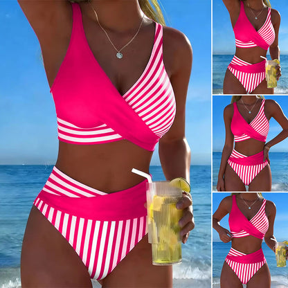 👙 Μαγιό σε χρώμα χρωματικού μπλοκ από S έως 3XL: Κομψά και καλλίγραμμα μαγιό δύο τεμαχίων 🌊