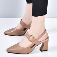 👠2026 μοδάτα καλοκαιρινά γνήσιο δέρμα χοντρό τακούνι μοντέρνα ψηλοτάκουνα🔥
