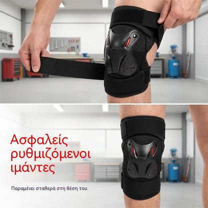 🏍️🛡️ Σετ επιγονατίδων και αγκώνων μοτοσικλέτας – Ανθεκτικά στις κρούσεις, ρυθμιζόμενα λουράκια και αναπνεύσιμη επένδυση – Απαραίτητο για ασφάλεια κατά την οδήγηση, το πατινάζ ή την ποδηλασία 💪