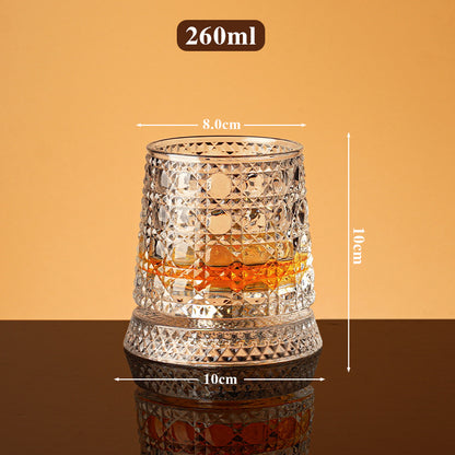 🥛💎Ποτήρι ουίσκι που περιστρέφεται 360°