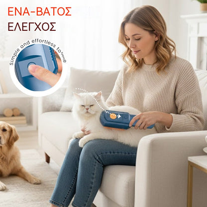 Επαναφορτιζόμενη χτένα μασάζ με σπρέι για κατοικίδια