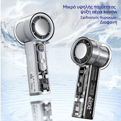 🔥【Προσφορά περιορισμένης διάρκειας】🌀Μίνι ανεμιστήρας ψύξης, διαφανής μηχανικός ανεμιστήρας στροβίλου
