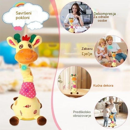 🦒👼Interaktivna plišana žirafa, 🎵slatki mali pratilac koji će pjevati s vama.