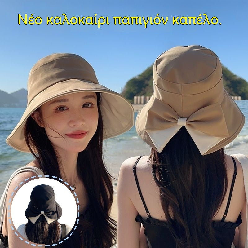 🎀🎀 50% έκπτωση 👒 | Ρετρό καπέλο με φιόγκο: πτυσσόμενο και αναπνεύσιμο, απαραίτητο για το καλοκαίρι.