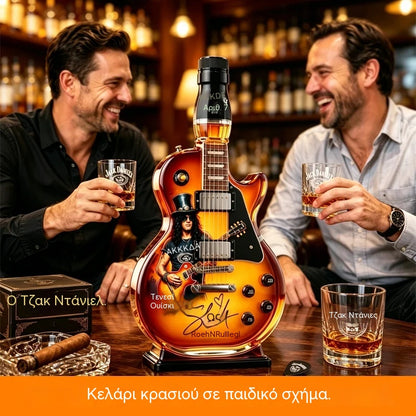 Μπουκάλι ουίσκι σε σχήμα ηλεκτρικής κιθάρας – Retro Rock N' Roll Legend Model, Premium γυάλινο δώρο για άνδρες και μπαρ