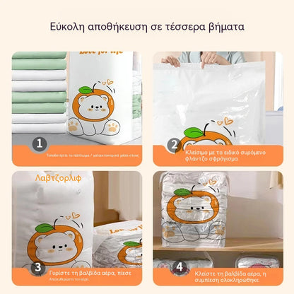 ✨🗃️ 5 τεμάχια για 31 ευρώ 💨 Μεγάλη, συμπιέσιμη τσάντα αποθήκευσης κενού αέρος: δεν απαιτείται αντλία, στεγανή και ιδανική για εξοικονόμηση χώρου στις βαλίτσες και στο σπίτι ✈️