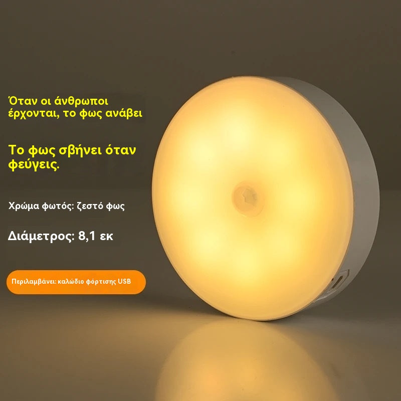 🏡💡🔥Αγοράστε 1 και πάρτε 1 δωρεάν🔥Έξυπνο φως LED με επαγωγή στο ανθρώπινο σώμα, βολικό και πρακτικό στη φόρτιση