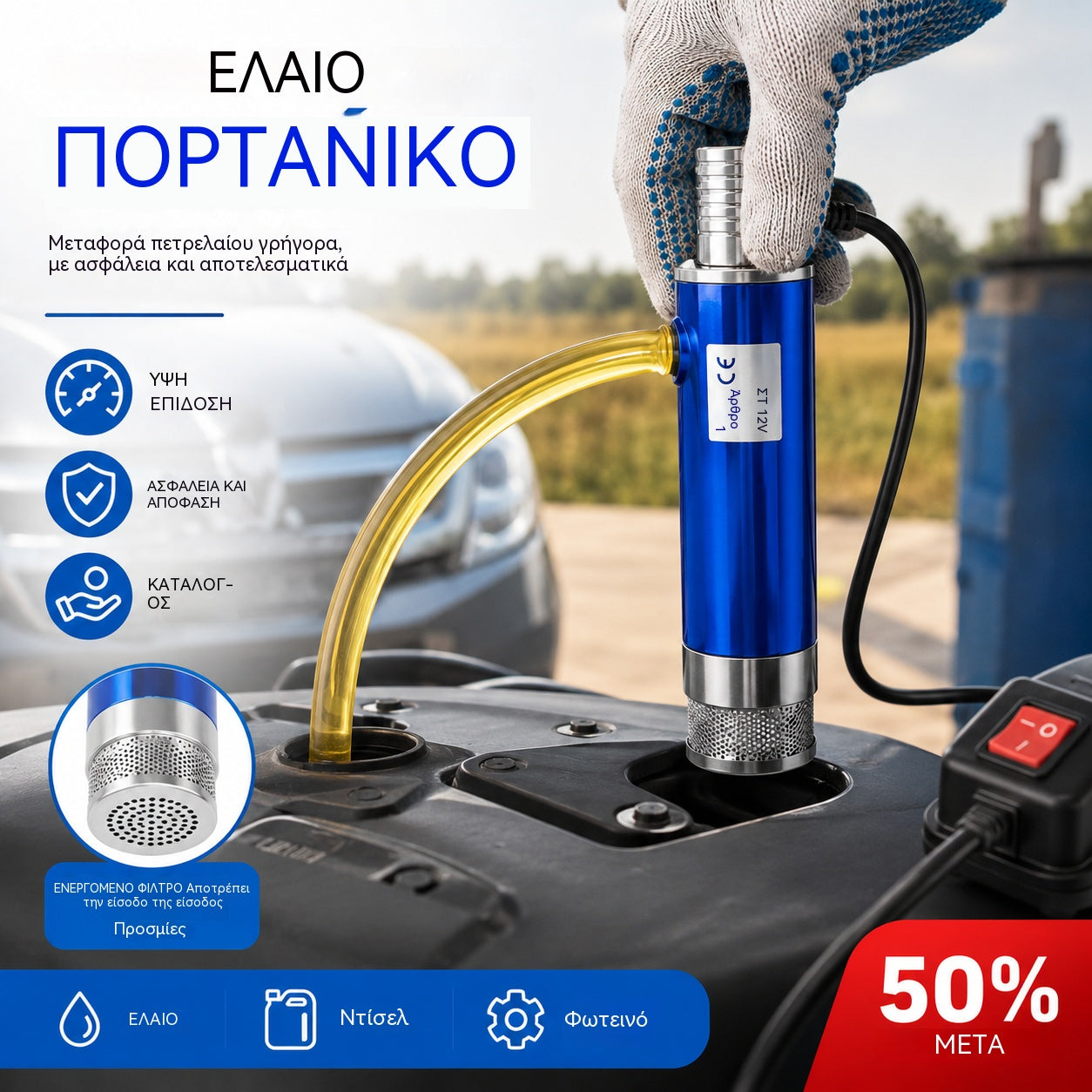 Νέα αντλία λαδιού μπαταρίας λιθίου Denaqi 21V, αντλία λαδιού και νερού διπλής χρήσης, μπαταρία λιθίου