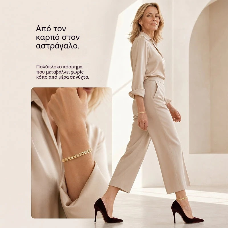 ✨ 50% ΕΚΠΤΩΣΗ! 🔷 Βραχιόλι με γεωμετρικούς κρίκους: μινιμαλιστικό, μοντέρνο και ντελικάτο. Ιδανικό για καθημερινή χρήση ή ως διακριτική πινελιά. Άνετο και ευέλικτο. 💫