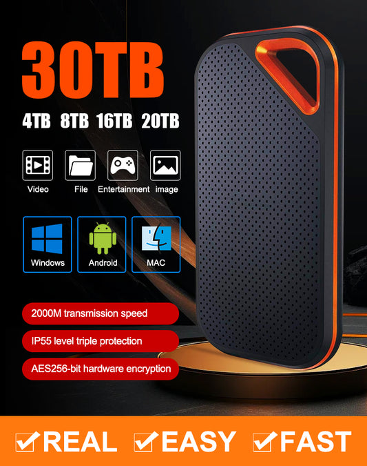 🔥【64TB】🔥Υψηλής ταχύτητας φορητός σκληρός δίσκος στερεάς κατάστασης