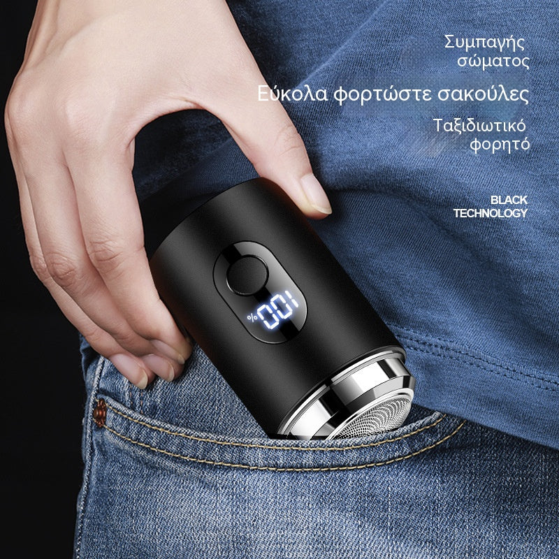 2 τεμάχια🔥Ισχυρή Μίνι Ηλεκτρική Ξυριστική Μηχανή για Άνδρες με Ψηφιακή Οθόνη