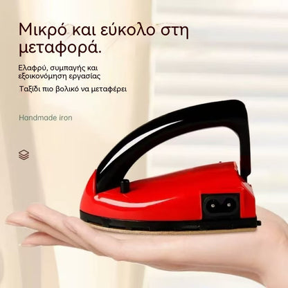 Μίνι ηλεκτρικό σίδερο για οικιακή χρήση, φορητό μικρό σίδερο ταξιδιού χαμηλής ισχύος με στρας V-8