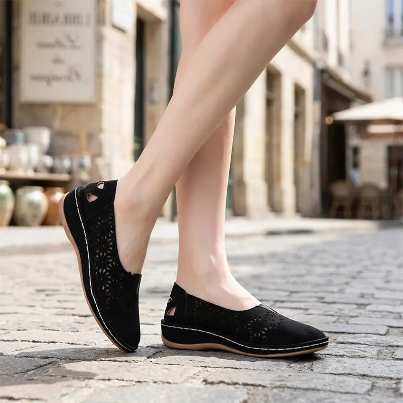 🥿 Καλοκαιρινά Slip-On Παπούτσια από Γνήσιο Δέρμα – Κομμένα και Αναπνέοντα, Ανατομική Σόλα με Σφήνα, 5 Χρώματα, Μεγέθη 35-43! ☀️✨
