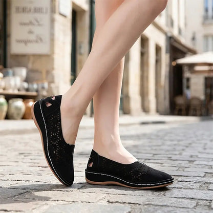 🥿 Καλοκαιρινά Slip-On Παπούτσια από Γνήσιο Δέρμα – Κομμένα και Αναπνέοντα, Ανατομική Σόλα με Σφήνα, 5 Χρώματα, Μεγέθη 35-43! ☀️✨