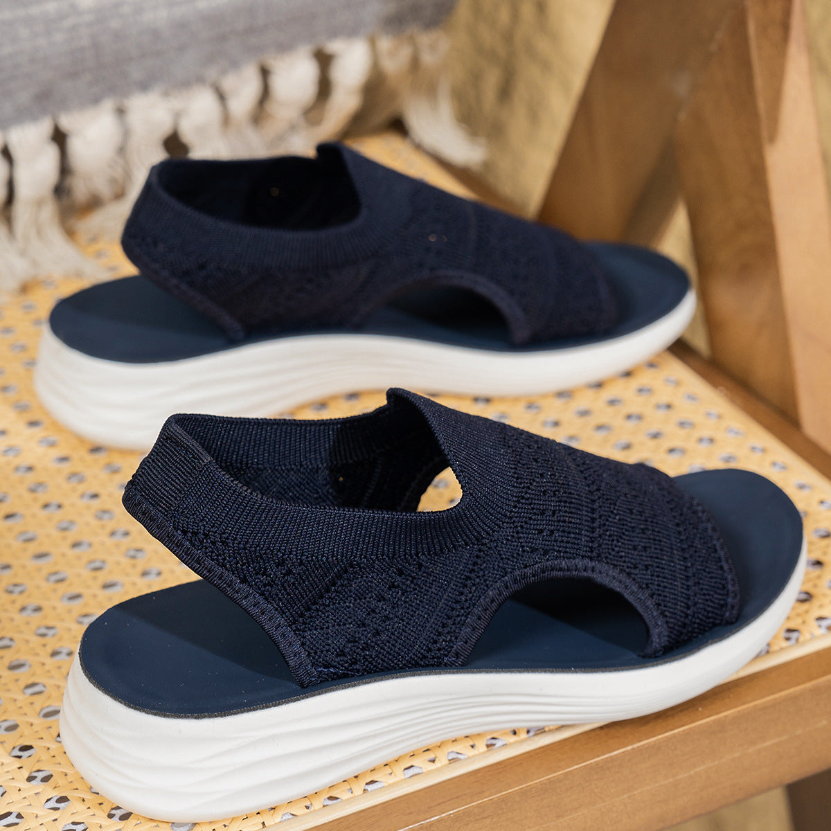 👡Γυναικεία αναπνεύσιμα πλεκτά σανδάλια πλατφόρμας
