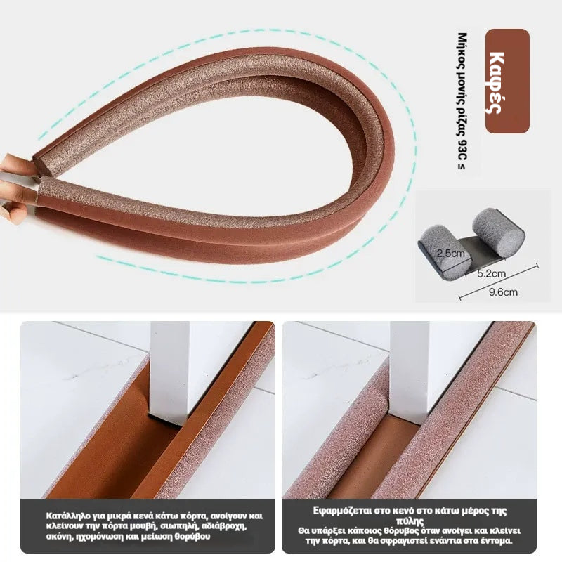 🔥Αγοράστε 1 και πάρτε 1 δωρεάν🔥🚪Λωρίδα στεγανοποίησης κενού πόρτας και κάτω μέρους, αντιανεμική, θερμομονωτική και ανθεκτική στη σκόνη💨