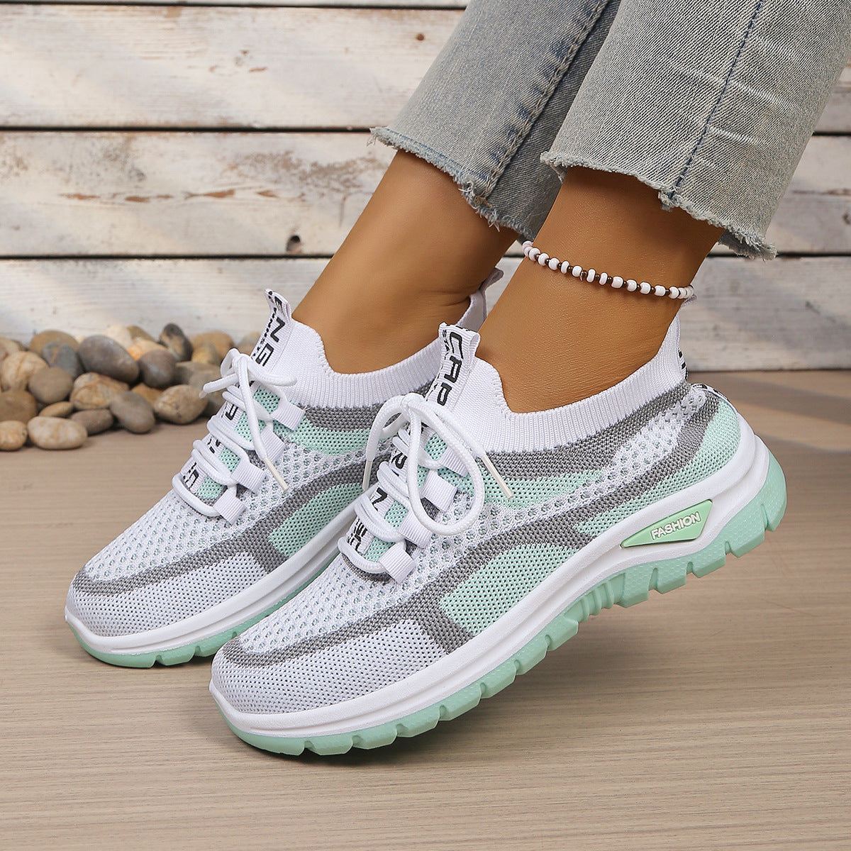 ✨👟【35-53】Γυναικεία παπούτσια casual με κορδόνια, αναπνεύσιμα και mesh✨