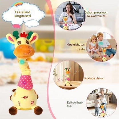 🦒👼Interaktiivne pehme kaelkirjak, 🎵armas väike kaaslane, kes laulab koos sinuga.