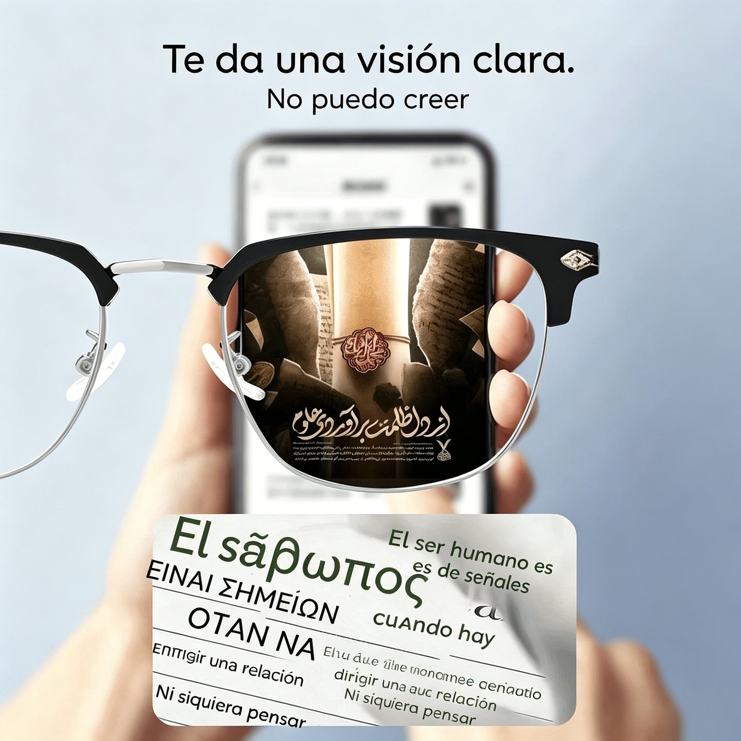 Gafas inteligentes con zoom automático contra la luz azul