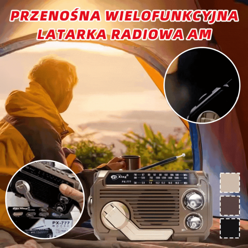 49% OFF💥🏕️Φορητός πολυλειτουργικός φακός ραδιοφώνου AM