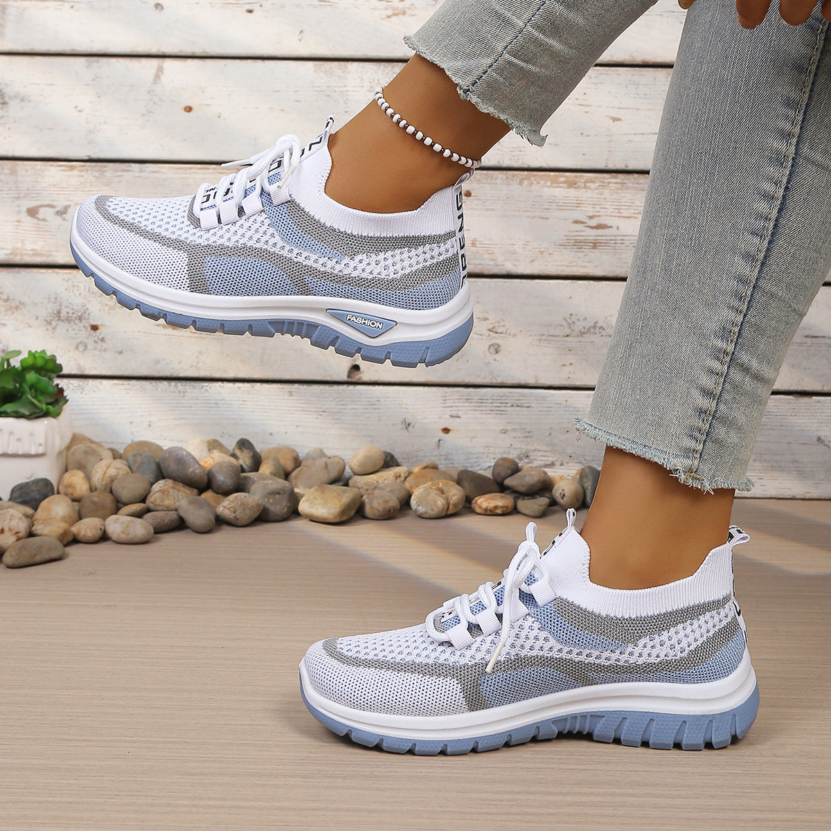 ✨👟【35-53】Γυναικεία παπούτσια casual με κορδόνια, αναπνεύσιμα και mesh✨