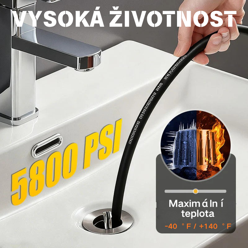 💦 50% ΕΚΠΤΩΣΗ ΑΜΕΣΗ! 🚿 Κιτ ψεκαστήρων αποχέτευσης 5800PSI - Ακροφύσιο και εύκαμπτος σωλήνας υψηλής πίεσης για φραγμένες αποχετεύσεις/σωλήνες🔧📦