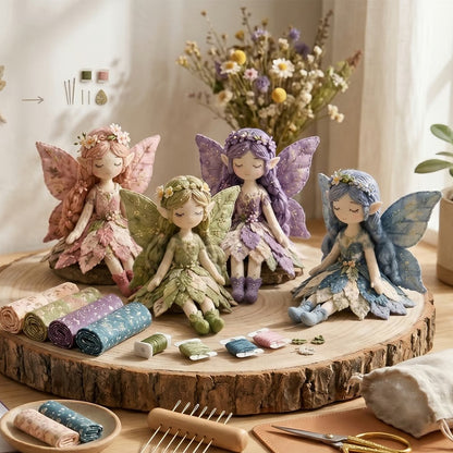 🌸50% έκπτωση - Σειρά ραπτικής Fairy Tale - Σετ κούκλας νεράιδας Patchwork DIY✨👼