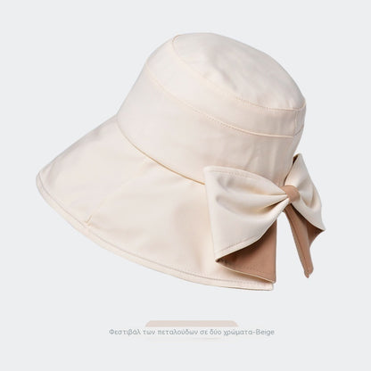 🎀🎀 50% έκπτωση 👒 | Ρετρό καπέλο με φιόγκο: πτυσσόμενο και αναπνεύσιμο, απαραίτητο για το καλοκαίρι.