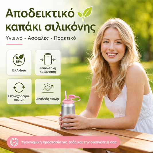 🌞Άνοιξη: 50% έκπτωση!🥤Καπάκια σιλικόνης για κουτιά με καλαμάκια – Στεγανά καπάκια για τυπικά κουτιά ποτών