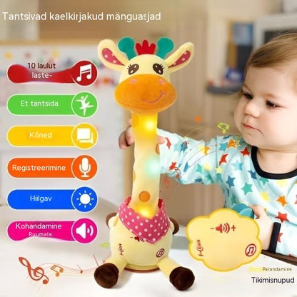 🦒👼Interaktiivne pehme kaelkirjak, 🎵armas väike kaaslane, kes laulab koos sinuga.