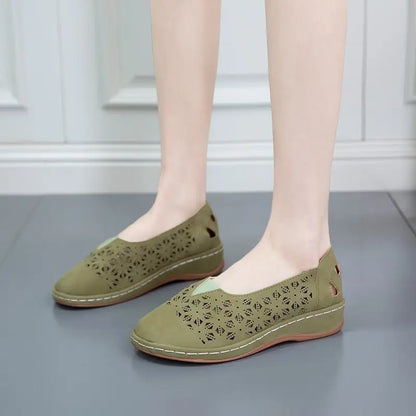 🥿 Καλοκαιρινά Slip-On Παπούτσια από Γνήσιο Δέρμα – Κομμένα και Αναπνέοντα, Ανατομική Σόλα με Σφήνα, 5 Χρώματα, Μεγέθη 35-43! ☀️✨