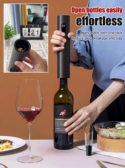 Ηλεκτρικό Σετ ανοιχτήρι κρασιού🍷【Το τέλειο δώρο για κάθε περίσταση】Ένα υπέροχο δώρο για κάθε λάτρη του κρασιού στη ζωή σας