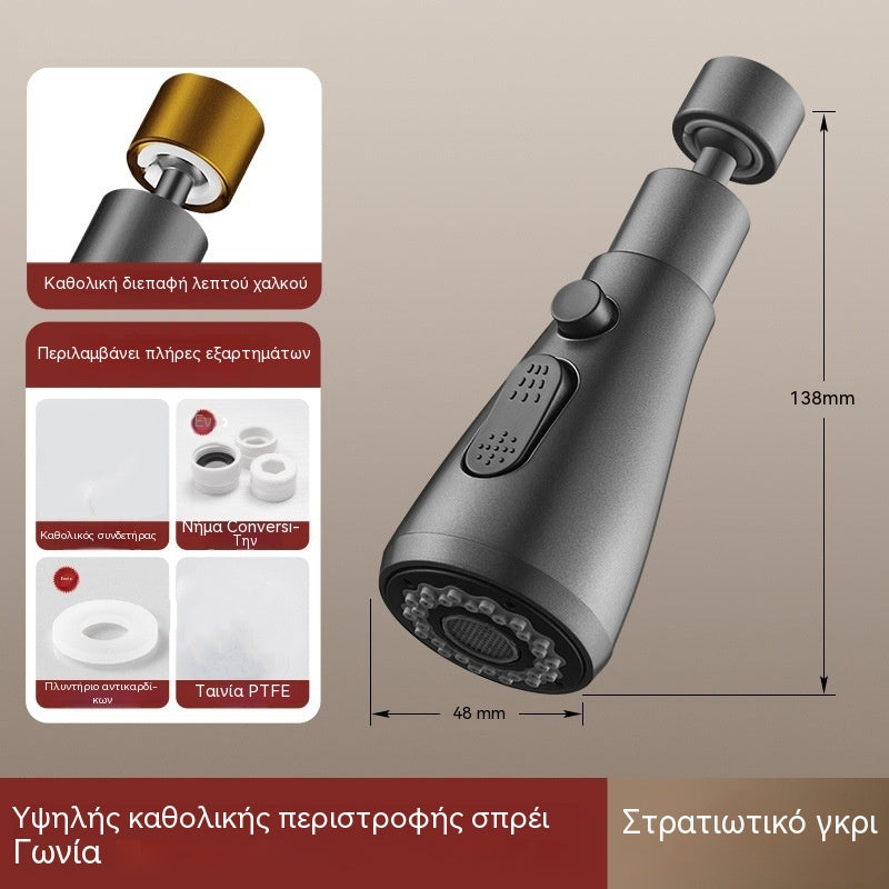 🚰【30% ΕΚΠΤΩΣΗ】Ακροφύσιο φίλτρου βρύσης με περιστροφή 360°